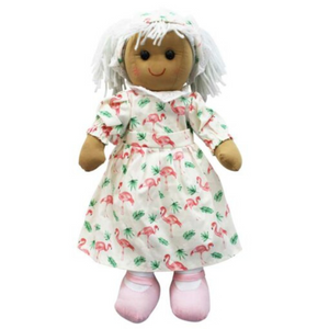 Flamingo Dress Rag Doll, Personalised Gift