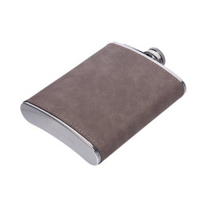 Hip flask with leather cover - Personalised Gift
