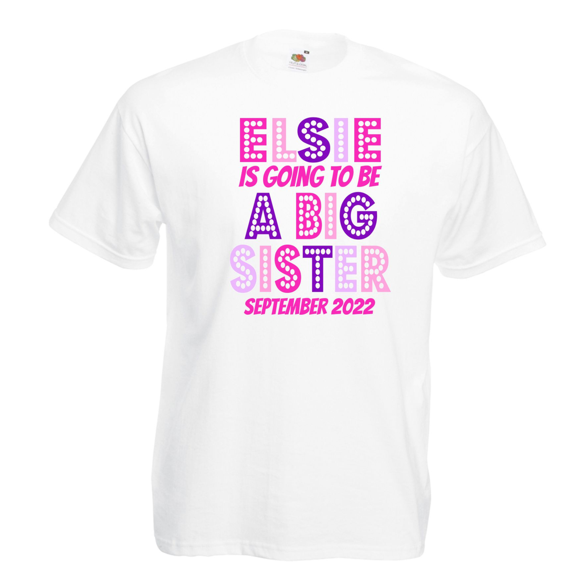Dotty Big Sister T-Shirt - Personalised Gift