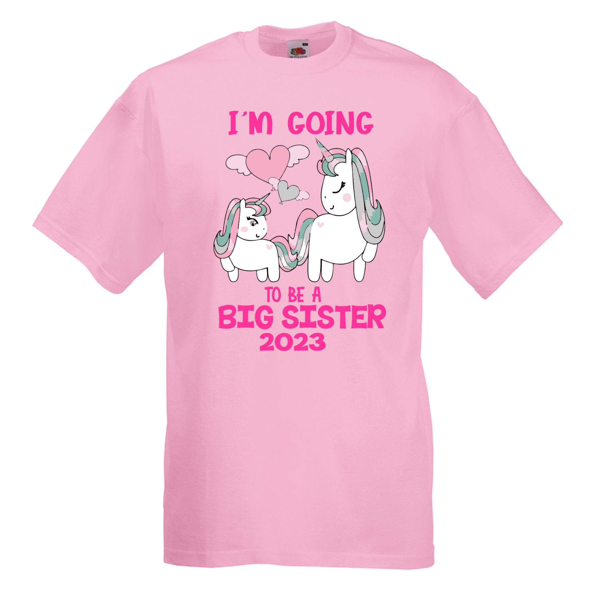 Big sister Unicorn T-shirt Personalised Gift - Main Image