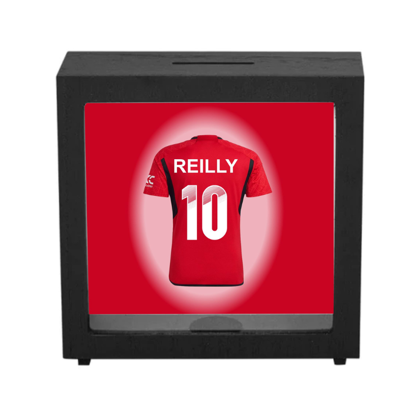 Jersey Wooden Shadow Money Box, Personalised Gift