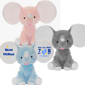 Cubbies Dumble Elephant Collection, Personalised Gift