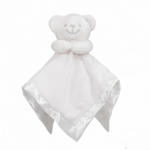 Bear Comfort Blanket With Satin Trim, Personalised Gift