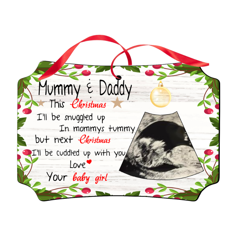 Mummy & Daddy to be First Christmas Decoration - Personalised Gift