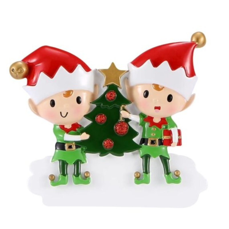 Elves Doing Things Decoration 2 - Personalised Gift