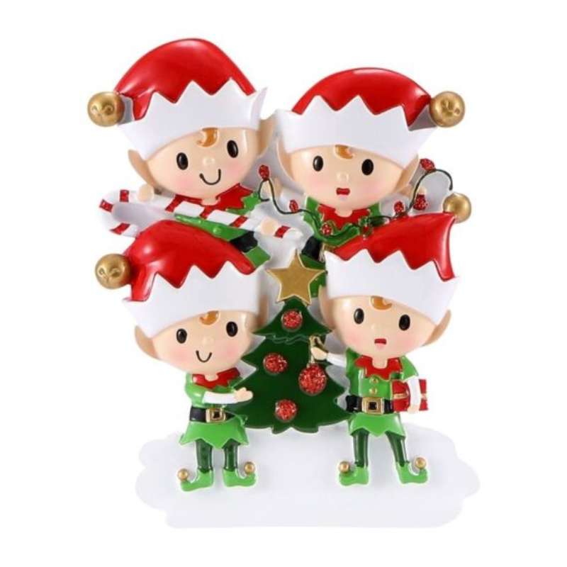 Elves Doing Things Decoration 4 - Personalised Gift