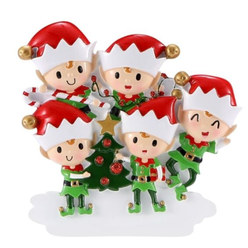 Elves Doing Things Decoration 5 - Personalised Gift