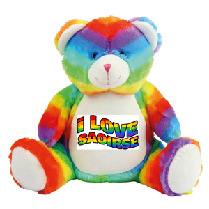 Valentines Rainbow Bear - Personalised Gift