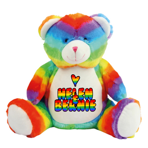 Valentines Rainbow Bear - Personalised Gift