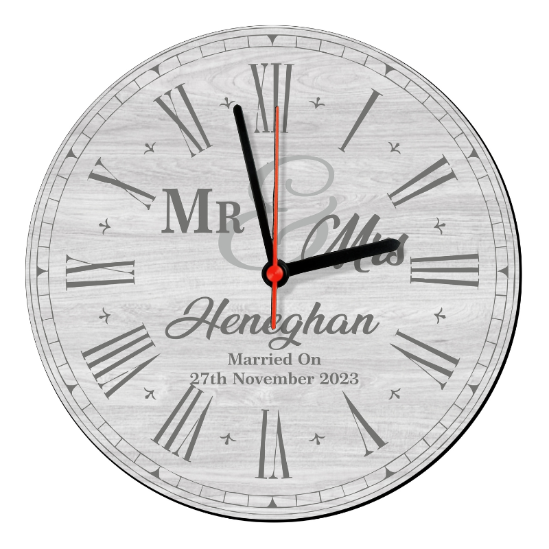 Mr & Mrs Clock - Personalised Gift