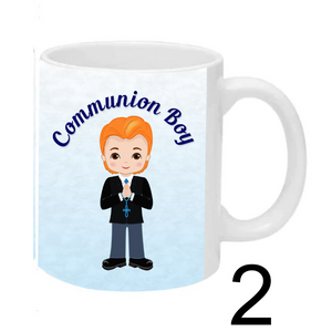 Boy Communion Mug, Personalised Gift