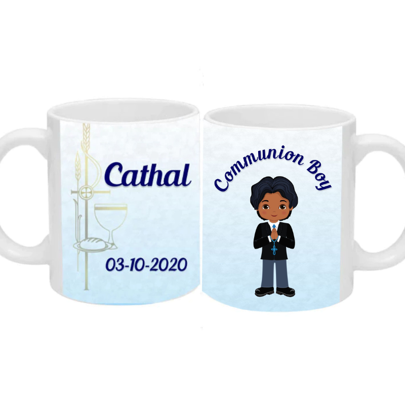 Boy Communion Mug, Personalised Gift