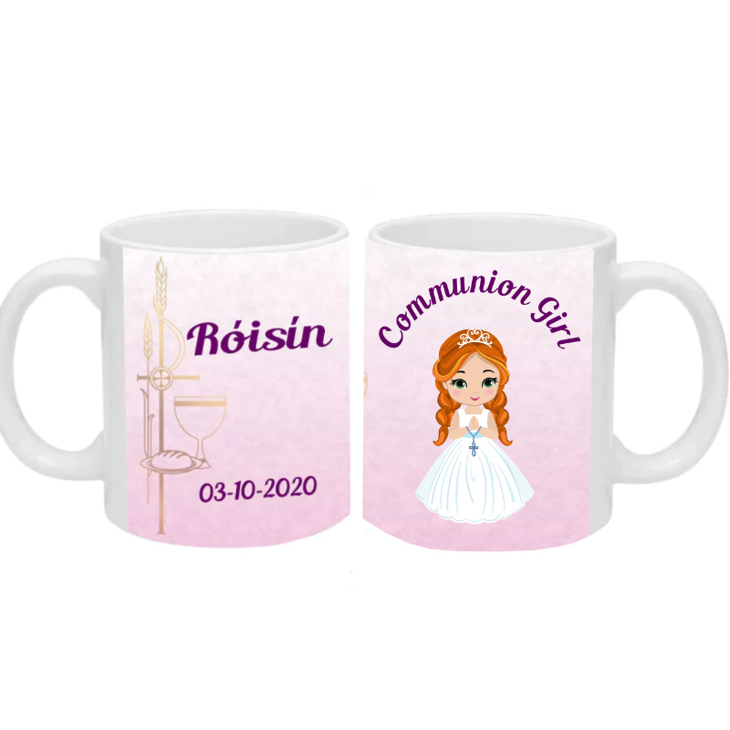Girl Communion Mug, Personalised Gift