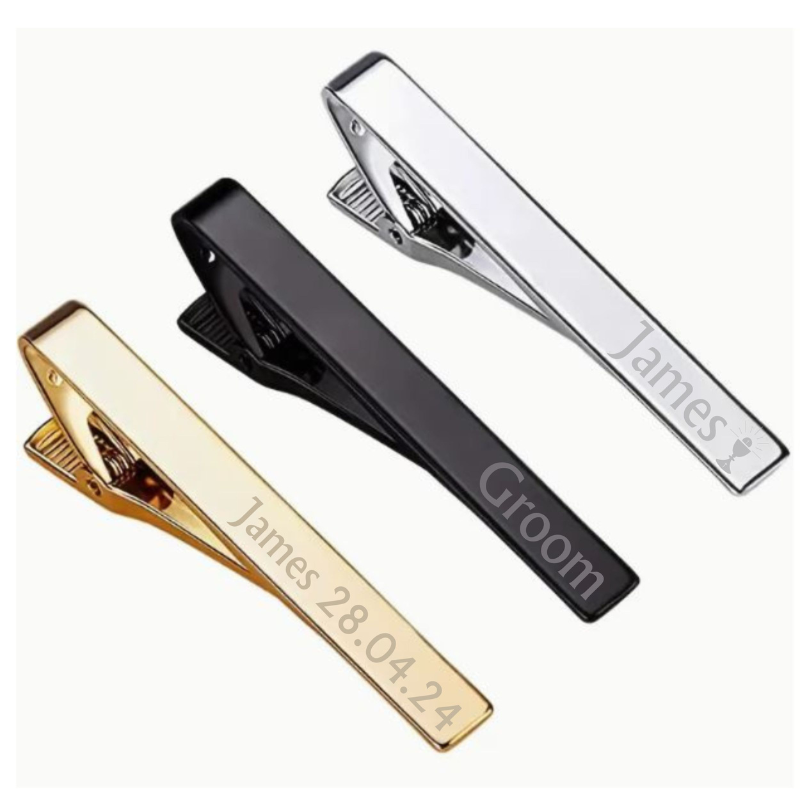 Engraved Tie clip - Personalise Gift