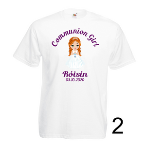 Girl's Communion T-shirt, Personalised Gift