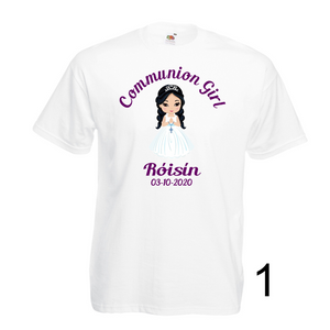 Girl's Communion T-shirt, Personalised Gift