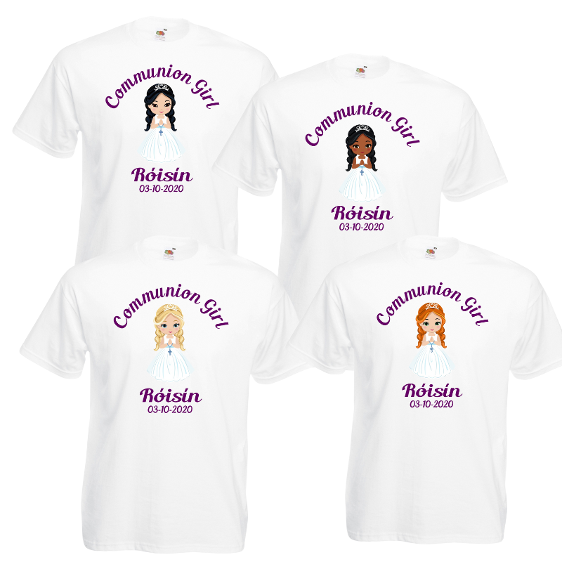 Girl's Communion T-shirt, Personalised Gift