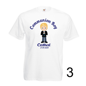 Boys Communion T-shirt, Personalised Gift