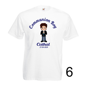 Boys Communion T-shirt, Personalised Gift