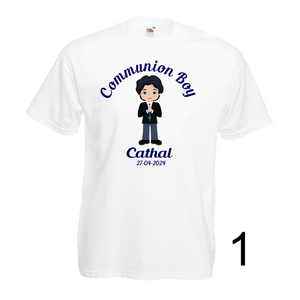Boys Communion T-shirt, Personalised Gift