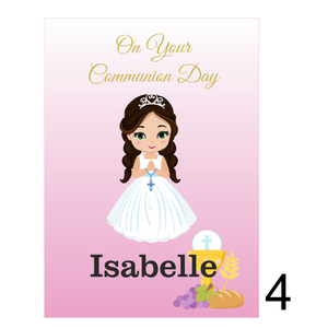 Customised Girl Holy Communion Card - Personalised Gift