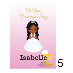 Customised Girl Holy Communion Card - Personalised Gift