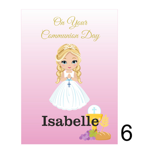 Customised Girl Holy Communion Card - Personalised Gift