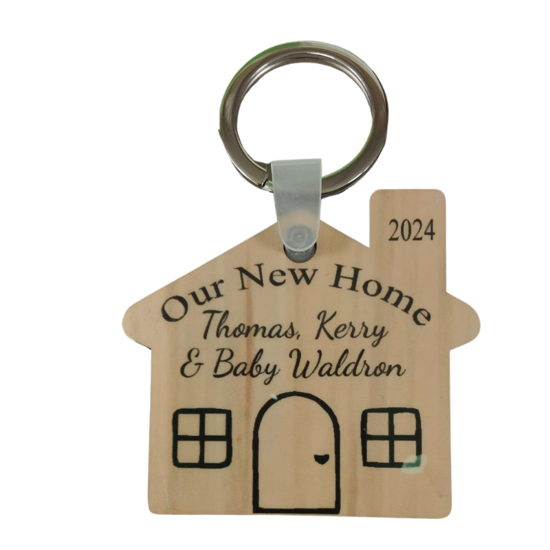 New Home Keyring - Personalised Gift