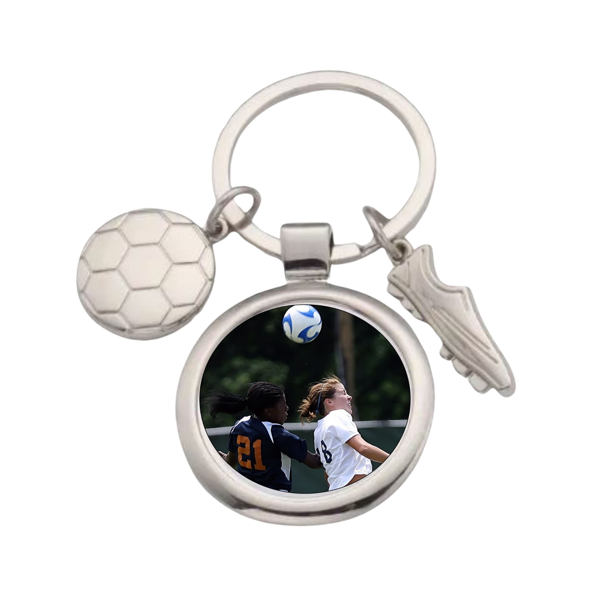 Football Keyring with Ball & Boot - Personalised Gift