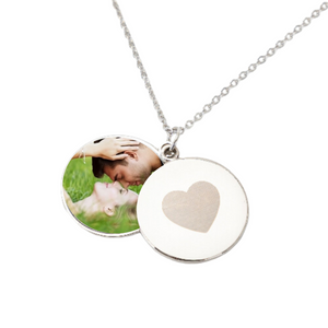 Round Heart Necklace - Personalised Gift
