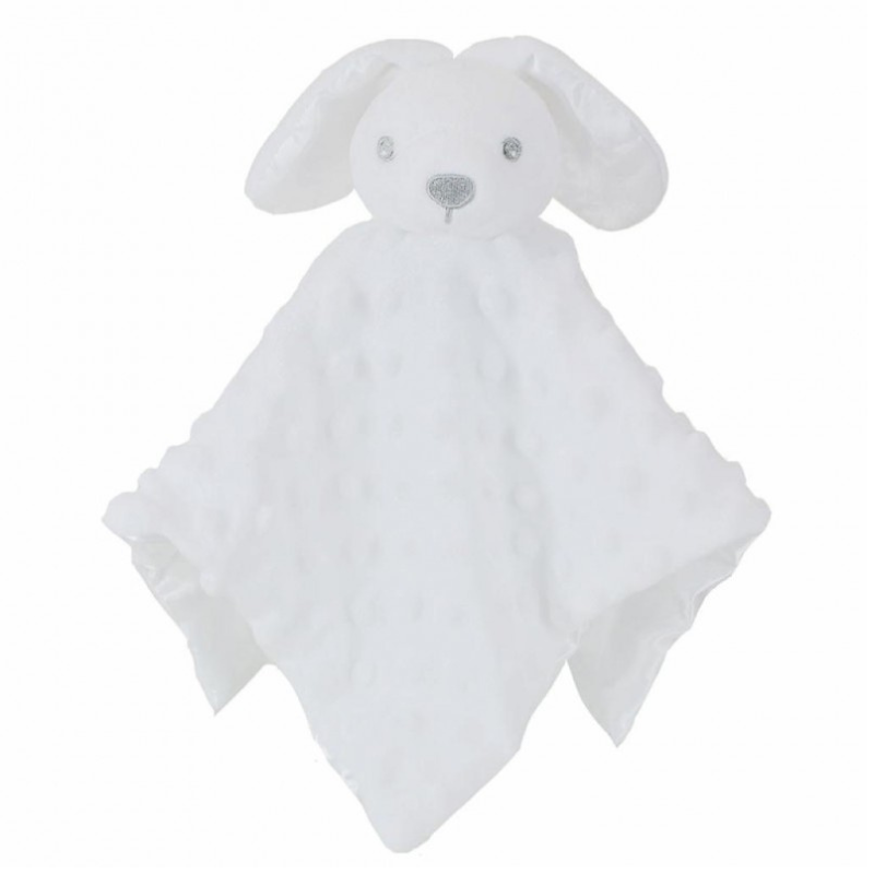 Bunny Bear Comfort Blanket With Dimples, Personalised Gift
