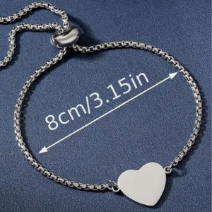 Engraved Heart Bracelet - Personalised Gift