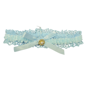 Blue Wedding Garter - Personalised Gift