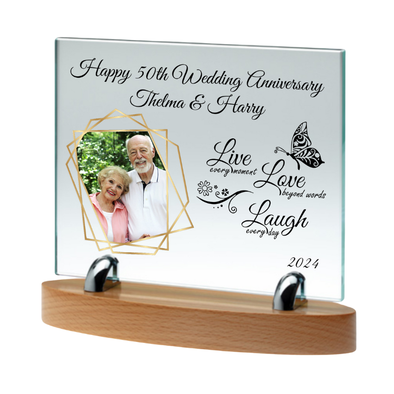 Glass Anniversary Panel - Personalised Gift