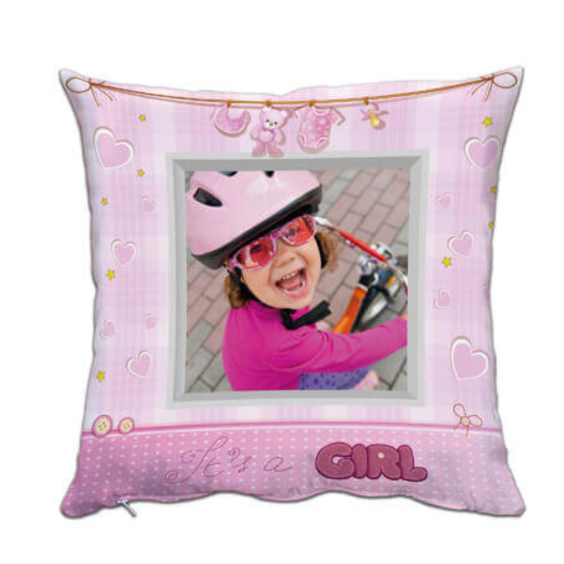 It's A Girl Cushion - Personalised Gift