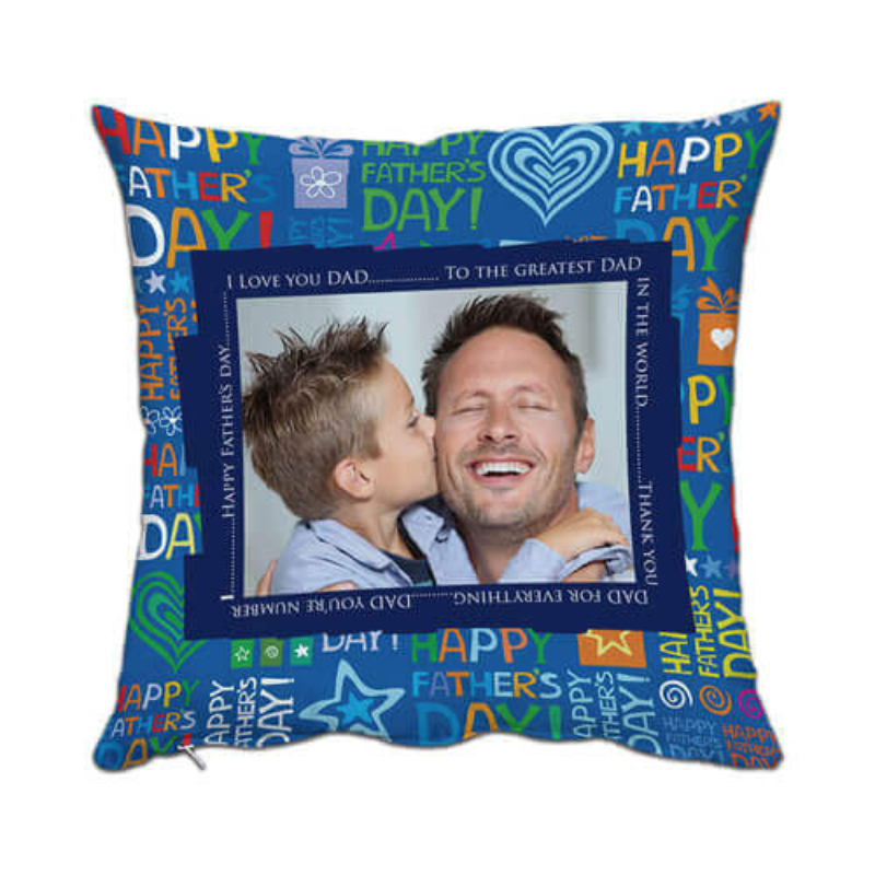 Father's Day Printed Cushion - Personalised Gift