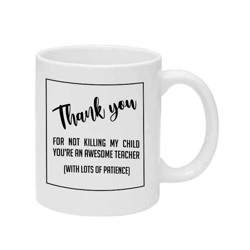 Thank you, Awesome Teacher Mug - Personalised Gift