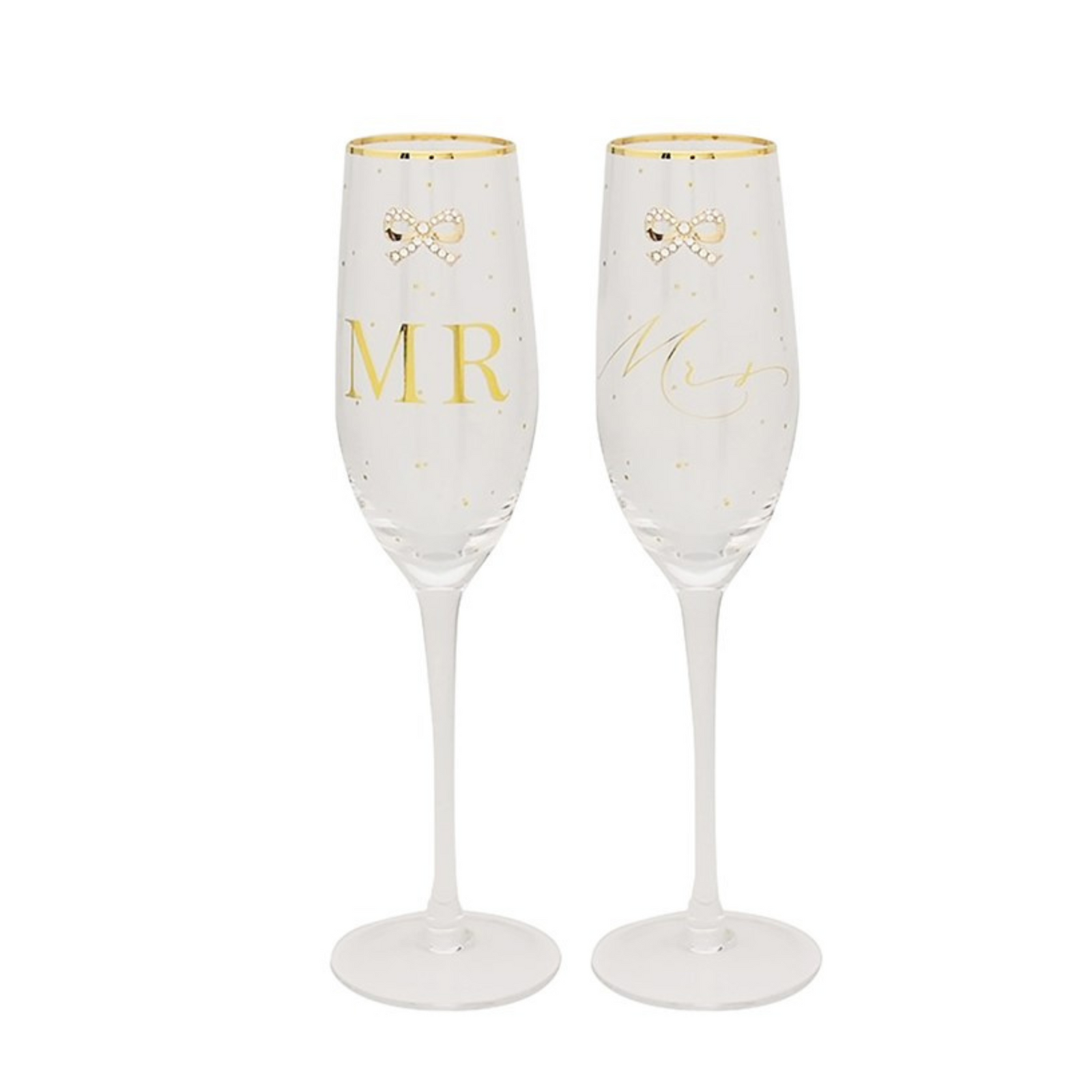 Mr & Mrs Champagne Flutes Set