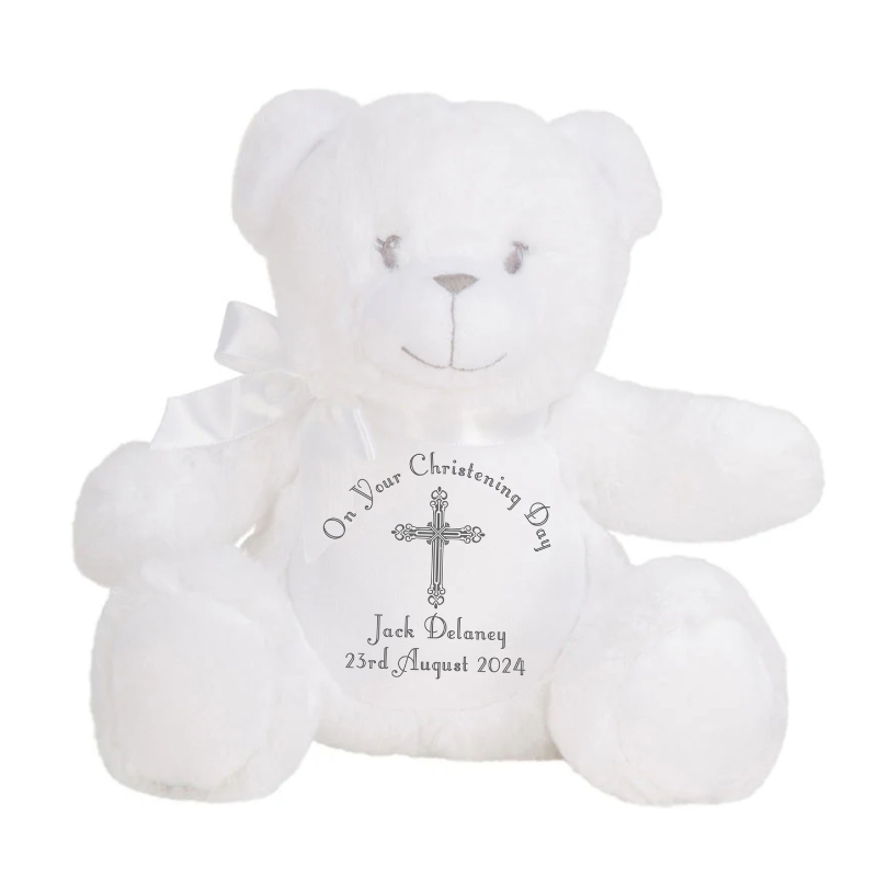 PrintMe Christening Bear - Personalised Gift