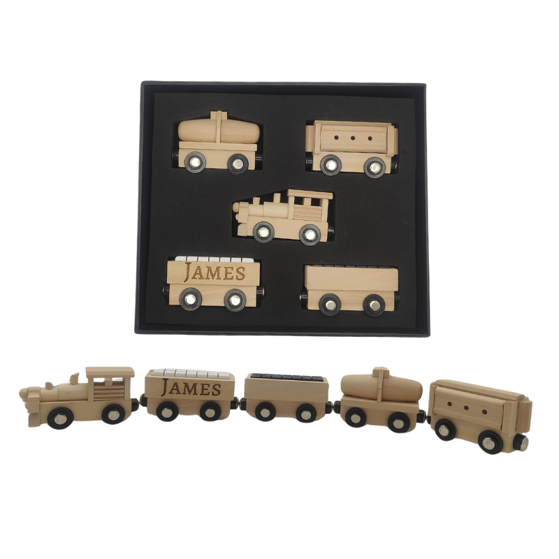 Wooden Train Set - Personalised Gift