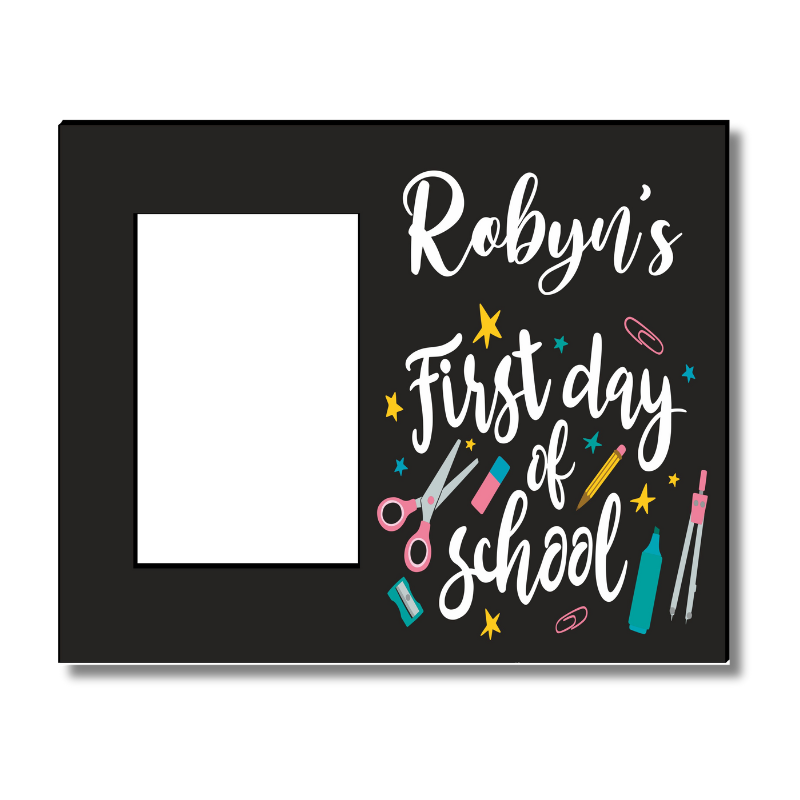First Day Of School - Black - Personalised Gift