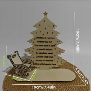 Wooden Rocking Chair Candle Holder With 2 Chairs - Personalised Gift