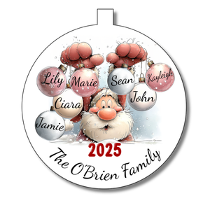 Santa Family Christmas Bauble - Personalised Gift