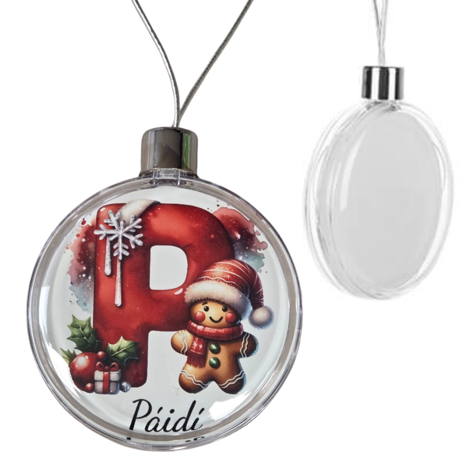 Gingerbread Man Alphabet Bauble - Personalised Gift