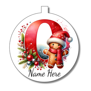 Gingerbread Man Alphabet Bauble - Personalised Gift