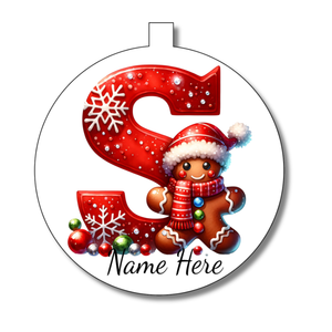 Gingerbread Man Alphabet Bauble - Personalised Gift