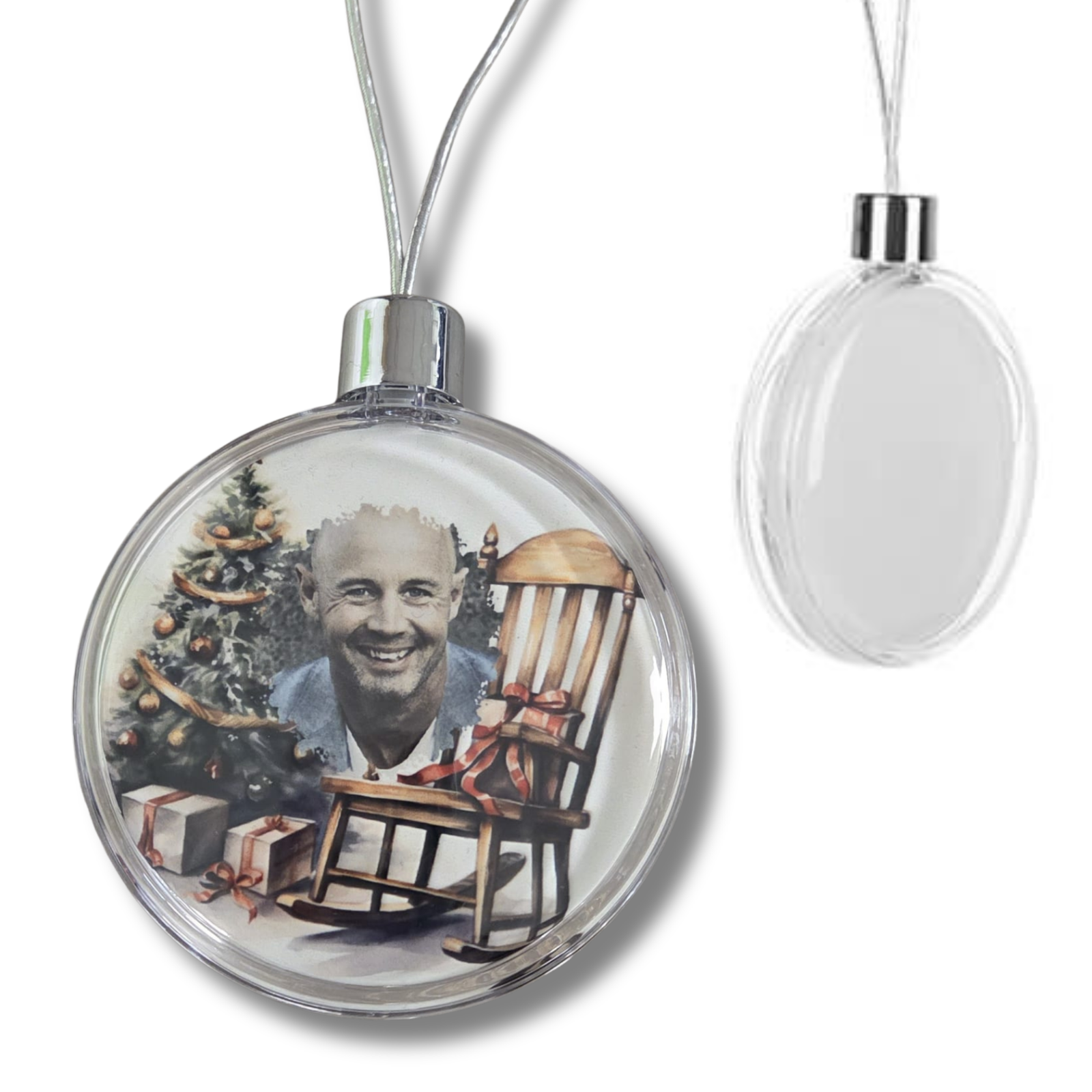 Rocking Chair Design - Memory Photo Bauble - Personalised Gift