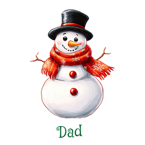 Snowman Family Bauble - Personalised Gift