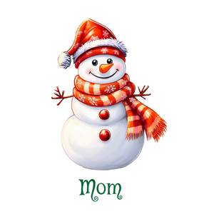 Snowman Family Bauble - Personalised Gift