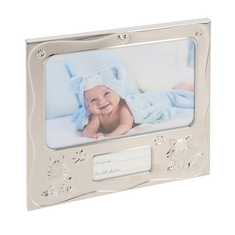 Silver Baby Birth Date Frame - Personalised Gift